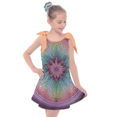 Orange3 Pattern 4 Kids  Tie Up Tunic Dress by 2607694c