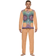 Orange3 Pattern 4 Men s Long Sleeve Velvet Pocket Pajamas Set by 2607694c