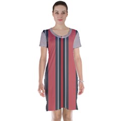 Rosa Grau Streifen Short Sleeve Nightdress by 2607694c