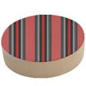 Rosa Grau Streifen Wooden Bottle Opener (Round) View1