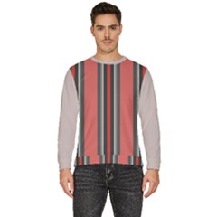 Rosa Grau Streifen Men s Fleece Sweatshirt by 2607694c