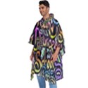 Graffiti Word Seamless Pattern Men s Hooded Rain Ponchos View2