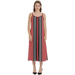 Dunkelrot4 Rosa Grau Streifen Dunkelrot3 Casual Spaghetti Strap Midi Dress by 2607694c