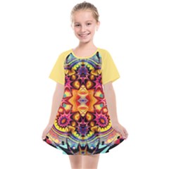 Gelb Floral Kids  Smock Dress by 2607694c