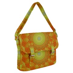 Sunshine Sunny Sun Abstract Yellow Buckle Messenger Bag by Ravend