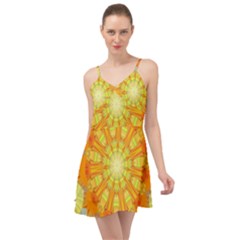 Sunshine-sunny-sun-abstract-yellow - Summer Time Chiffon Dress by Ravend