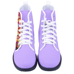 Pink Florales Muster Kid s High-top Canvas Sneakers by 2607694c