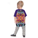 Lila floral blume Kids  Raglan T-Shirt View2