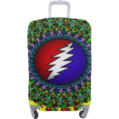 Grateful Dead Bear Pattern Luggage Cover (large) by Maspions