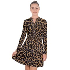 Tiger Skin Art Pattern Long Sleeve Panel Dress by Ket1n9