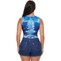 Water Blue Wallpaper Women s Sleeveless Wrap Top View4