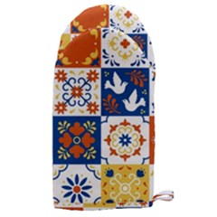 Mexican Talavera Pattern Ceramic Tiles With Flower Leaves Bird Ornaments Traditional Majolica Style Microwave Oven Glove by Ket1n9