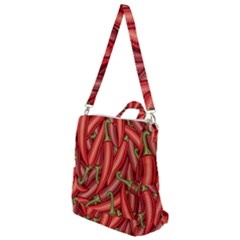 Seamless-chili-pepper-pattern Crossbody Backpack by Ket1n9