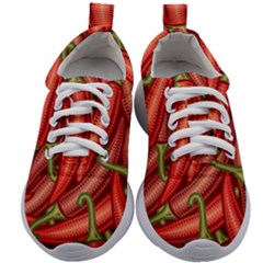 Seamless-chili-pepper-pattern Kids Athletic Shoes by Ket1n9