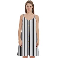 Barcode Pattern Women s Spaghetti Strap Pullover Cami Dress by Ket1n9