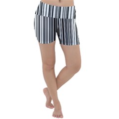 Barcode Pattern Lightweight Velour Yoga Shorts by Ket1n9