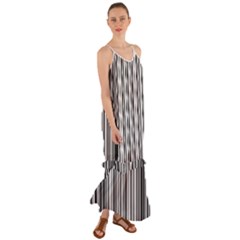 Barcode Pattern Cami Maxi Ruffle Chiffon Dress by Ket1n9