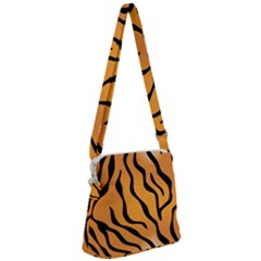 Tiger Skin Pattern Zipper Messenger Bag by Ket1n9