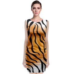 Tiger Skin Pattern Classic Sleeveless Midi Dress by Ket1n9