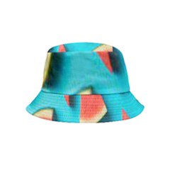 Watermelon Blue Background Inside Out Bucket Hat (kids) by Azkajaya