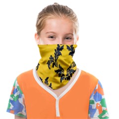 Yellow Regal Filagree Pattern Face Covering Bandana (kids) by Azkajaya