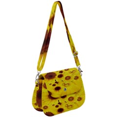 Beautiful Sunflowers Saddle Handbag by Ket1n9