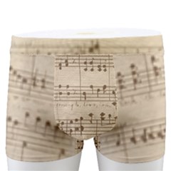 Vintage Beige Music Notes Men s Boxer Briefs by Loisa77