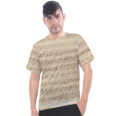 Vintage Beige Music Notes Men s Sport Top by Loisa77