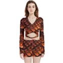 Fractal Frax Velvet Wrap Crop Top and Shorts Set View1