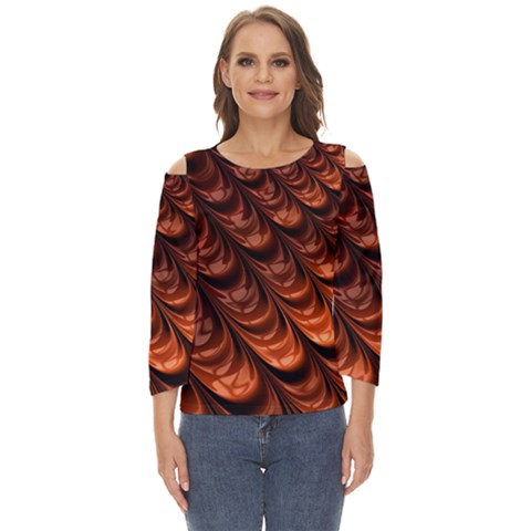 Fractal Frax Cut Out Wide Sleeve Top by Askadina