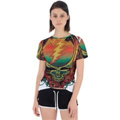 Grateful Steal Your Face Deadhead Hippie Logo Symbol Open Back Sport T-shirt by Loisa77