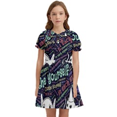 Experience Feeling Clothing Self Kids  Bow Tie Puff Sleeve Dress by Paksenen