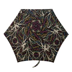 Mental Human Experience Mindset Pattern Mini Folding Umbrellas by Paksenen