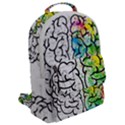 Brain Mind Psychology Idea Drawing Flap Pocket Backpack (Large) View2