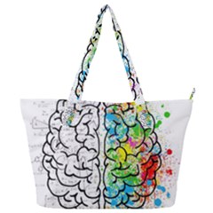 Brain Mind Psychology Idea Drawing Full Print Shoulder Bag by Loisa77