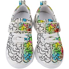 Brain Mind Psychology Idea Drawing Kids  Velcro Strap Shoes by Loisa77