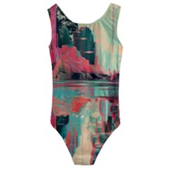 Backgrounds Multi Colored Abstract Kids  Cut-out Back One Piece Swimsuit by Loisa77