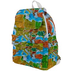 World Map Top Flap Backpack by Ket1n9