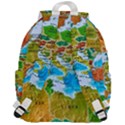 World Map Top Flap Backpack View3