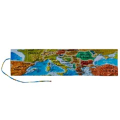 World Map Roll Up Canvas Pencil Holder (l) by Ket1n9