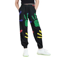 Handprints Hand Print Colourful Kids  Joggers by Apen