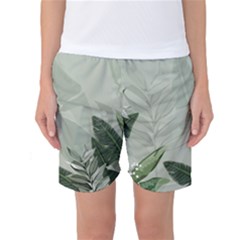 Banana Leaf Plant Pattern Women s Basketball Shorts by anzea