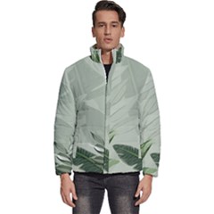 Banana Leaf Plant Pattern Men s Puffer Bubble Jacket Coat by anzea