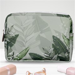 Banana Leaf Plant Pattern Make Up Pouch (medium) by anzea