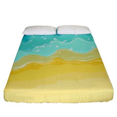 Abstract Background Beach Coast Fitted Sheet (california King Size) by anzea