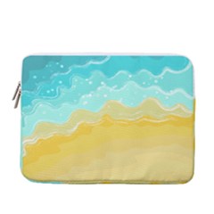 Abstract Background Beach Coast 13  Vertical Laptop Sleeve Case With Pocket by anzea