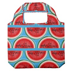 Illustrations Watermelon Texture Pattern Premium Foldable Grocery Recycle Bag by anzea