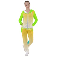 Gradient  Green, Yellow Women s Tracksuit by 2607694c