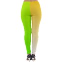 Gradient  green, yellow Lightweight Velour Leggings View2