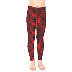 Muster Rot Schwarz Kids  Leggings by 2607694c